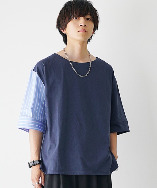 MinoriTY（マイノリティ） tシャツ 「MinoriTY」ストライプ切替2Way
