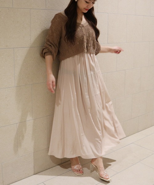 ワンピース かぎ針カーディガンレイヤードワンピース Zozotown Paypayモール店 通販 Paypayモール