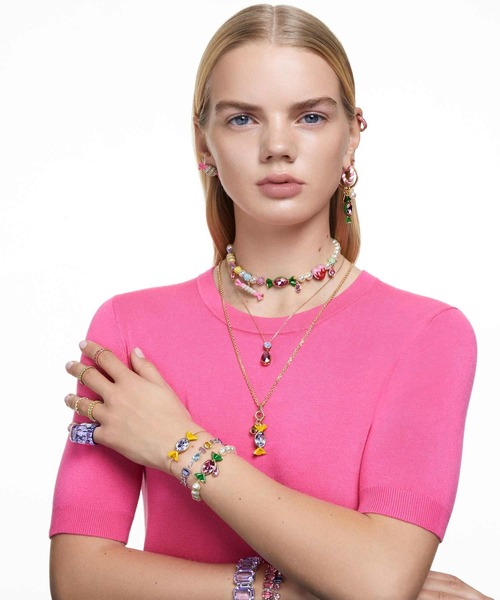 SWAROVSKI ピアス 「公式」「スワロフスキー」Matrix フープ