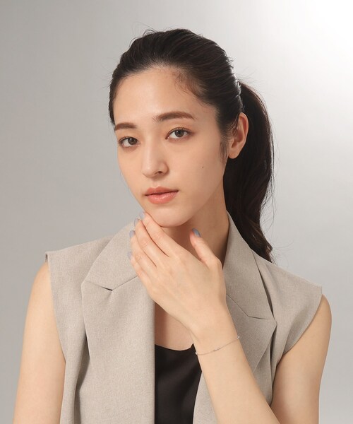 COCOSHNIK（ココシュニック） ブレスレット プラチナ カットビーズ