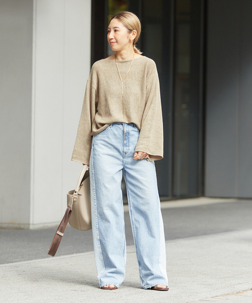 【美品】 プラージュ ヨコアミボートネックニット ニット プルオーバー plage ニット テープヤーン ヨコアミボートネックニット