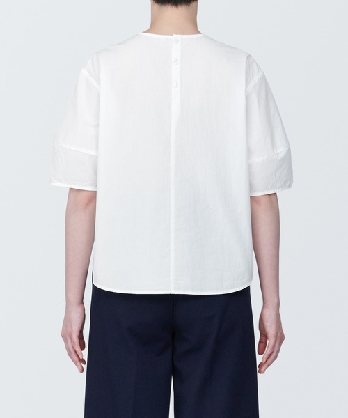 無印良品（MUJI） ブラウス シャツ 婦人 涼感 ブロード 半袖ブラウス