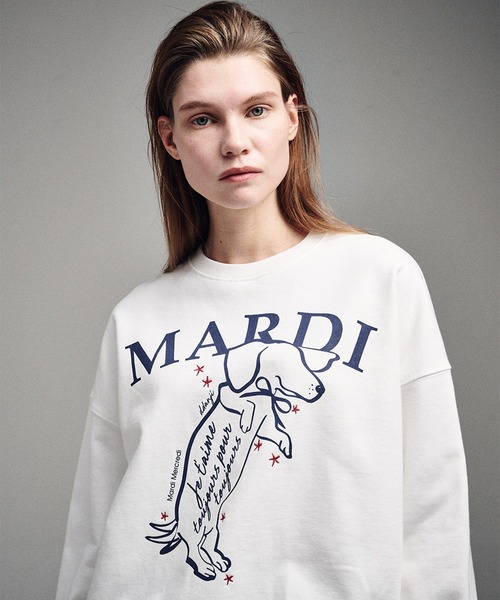 MARDI DDANJI CH02 スウェット Mardi Mercredi Sweatshirt Ddanji CH.02 White Black – Balilene