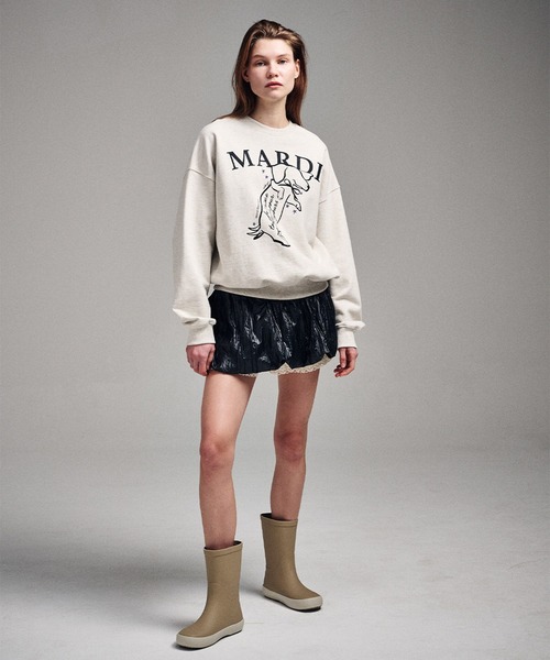 MARDI DDANJI CH02 スウェット Mardi Mercredi Sweatshirt Ddanji CH.02 White Black – Balilene