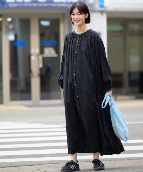 スローブイエナ 花柄 ロングワンピース インド綿 カフタン Aライン ピンク 紫 スローブイエナ 花柄 ロングワンピース インド綿 カフタン A