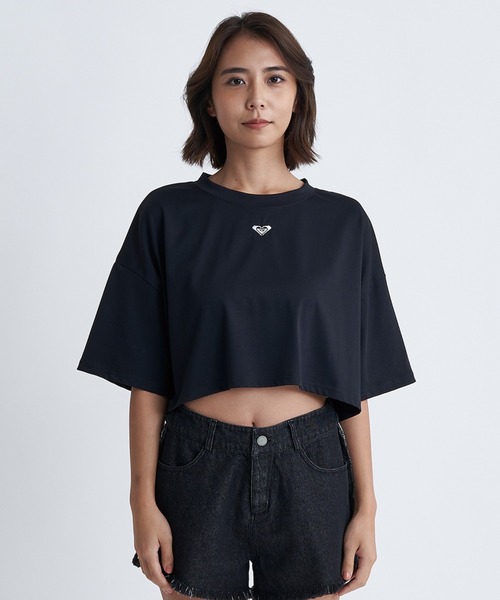 ROXY ロキシー レディース 半袖ラッシュTシャツ バックプリント ロゴ シンプル 全4色 M L サーフィン 海 プール 人気ブランド 通販 2025 新作【RLY251037】 ROXY ロキシー ラッシュガード レディース 半袖 Tシャツ バック