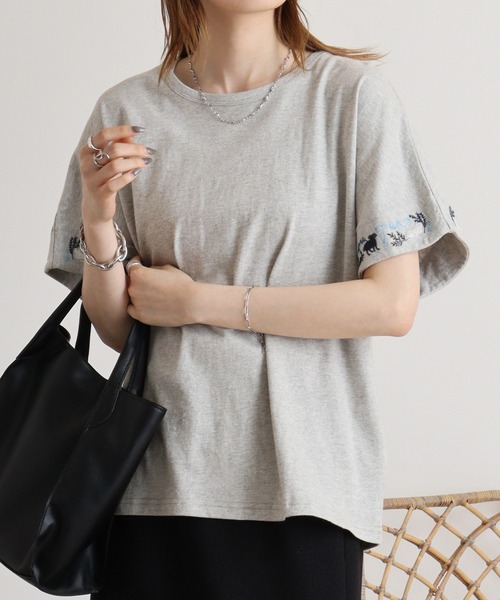 tシャツ EMAGO 星座刺繍ドルマンT レディース