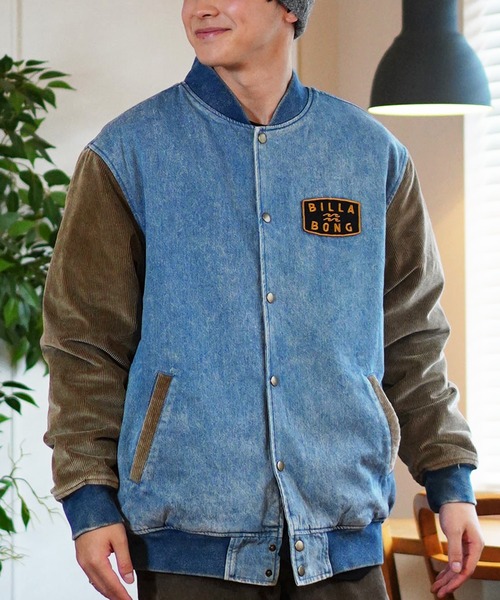 スタジャン BILLABONG/ビラボン スタジャン デニムジャケット 洗い加工 