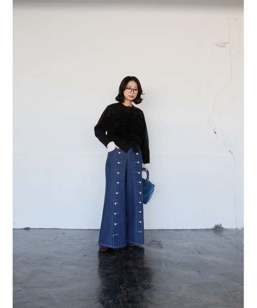 KATRIN TOKYO カーディガン Katrin TOKYO カーディガン lace sleeve knit cardigan レディース