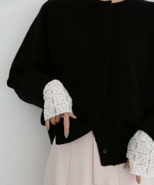 Katrin TOKYO カーディガン lace sleeve knit cardigan レディース