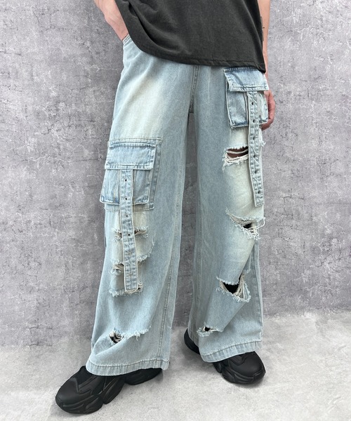 MM:OPTION デストロイ デニムパンツ MMoption デストロイデニム パンツ