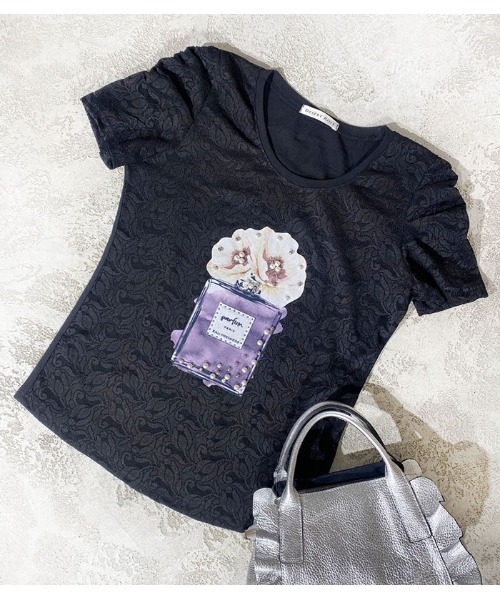 【SALE】【DESERT ROSE】ビジュー装飾シアーレースカットソー(フレグランスボトル)■☆BDCS-40 楽天市場】【40％OFF！8月31日まで】☆【DESERT ROSE(デザート