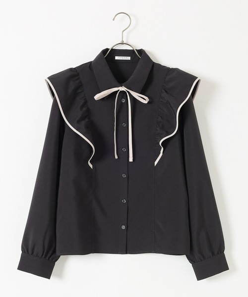 【CHERRY】パトゥフリルリボン付きブラウスサイズ36 CHERRY様専用】パトゥフリルリボン付きブラウスサイズ36