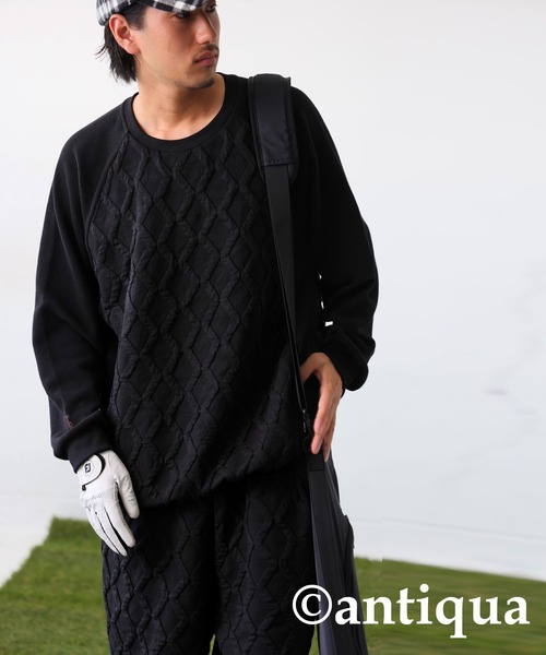 antiqua（アンティカ） antiqua tシャツ 「STCH」エンボスジャガード