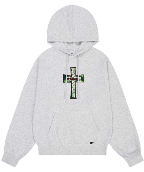 パーカー 「OY/オーワイ」 STAINED GLASS CROSS HOODIE/グラスクロスフーディー レディース メンズ OY パーカー 「OY/オーワイ」 STAINED GLASS CROSS HOODIE
