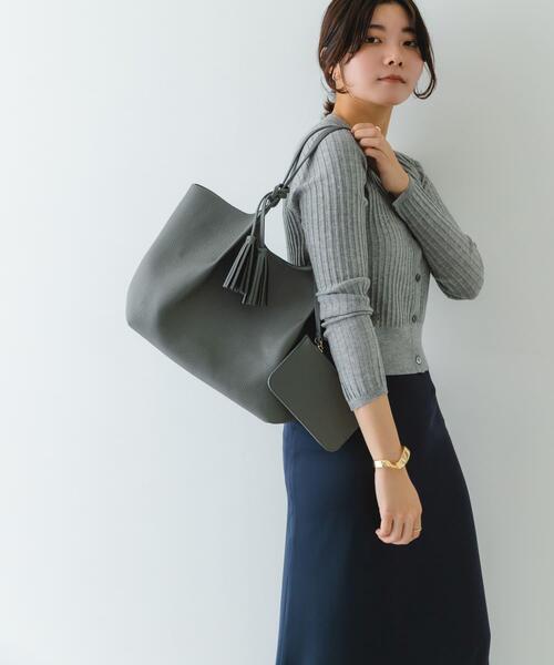 RODE SKO トートバッグ ポーチ付タックトートバッグ レディース