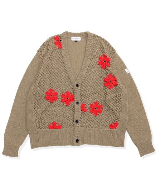 elephant TRIBAL fabrics カーディガン elephant TRIBAL fabrics カーディガン Flower Crochet Cardigan