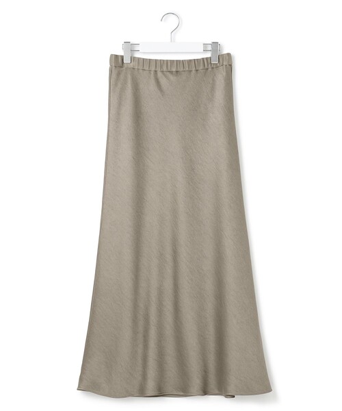 スカート 「Oggi掲載/洗える」ヴィンテージダブルサテン ナロー