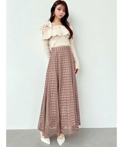 RESEXXY（リゼクシー） スカート ハウンドトゥースシアーフレア