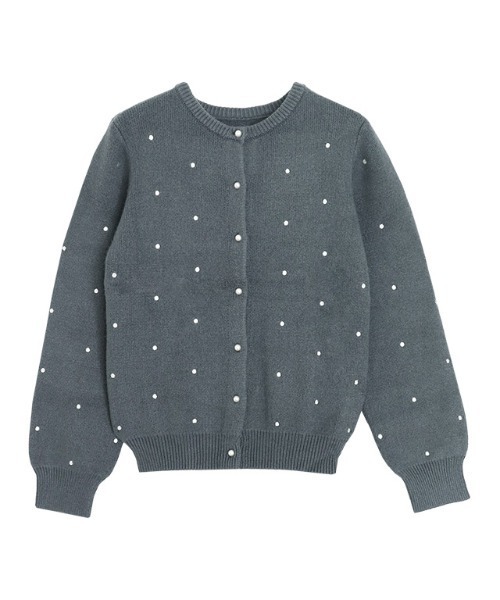 Pierrot（ピエロ） カーディガン ドット刺繍シャギーカーディガン