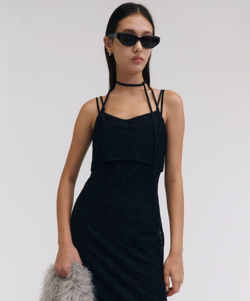 JOSEMOON MAXIM LACE CAMIDRESS ネイビー JOSE MOON ワンピース MAXIM LACE CAMIDRESS/マキシムレース