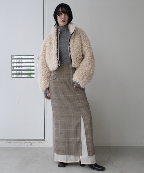 【美品】VACANCY Auntie Rosaフェイクレザードッキングボアコート フェイクレザードッキングボアコート レディース : ZOZOTOWN