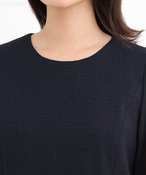 美品⭐️Reflect、ジャケット+ワンピース、シルク混ツイード生地、42_XL Reflect ワンピース 「夏SALE／フォーマル/セットアップ可