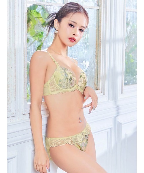 ブラジャー ショーツセット フローラル フェミニン レース ＆ フル