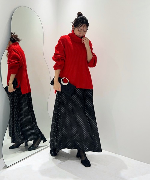 【LEJA】2WAYフロントリボンボレロストーンドット柄Aラインドレス レジャ Leja 2WAYフロントリボンボレロストーンドット柄Aライン