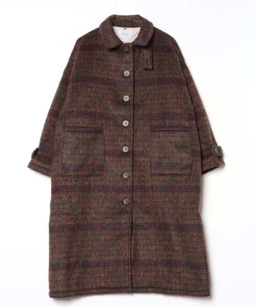 Emago（イマゴ） コート アウター 起毛チェックロングコート