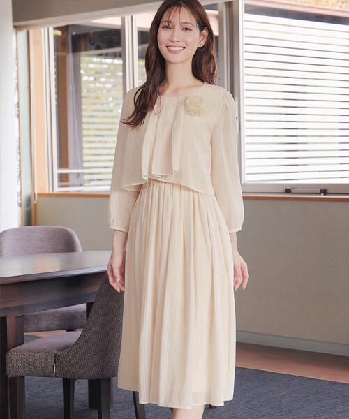 Tiaclasse ワンピース シフォンドレープワンピース : ZOZOTOWN Yahoo