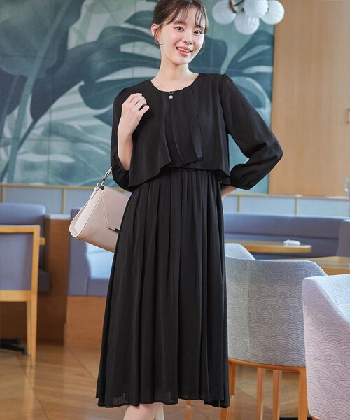 Tiaclasse ワンピース シフォンドレープワンピース : ZOZOTOWN Yahoo