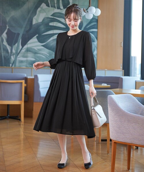 Tiaclasse ワンピース シフォンドレープワンピース : ZOZOTOWN Yahoo