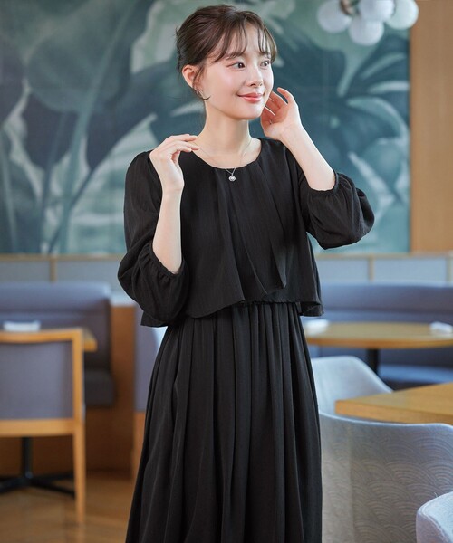 Tiaclasse ワンピース シフォンドレープワンピース : ZOZOTOWN Yahoo