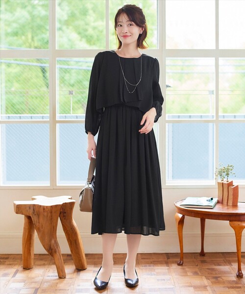 Tiaclasse ワンピース シフォンドレープワンピース : ZOZOTOWN Yahoo 