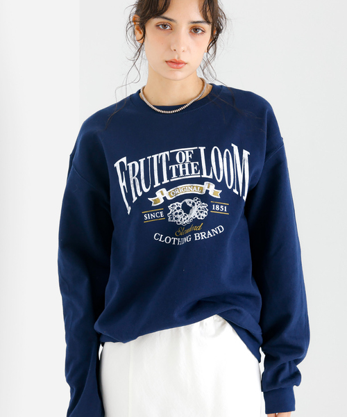 tシャツ 「FRUIT OF THE LOOM」ロゴスウェット / HIGH QUALITY LOGO SWEAT / 長袖「WEB限定」 レディース