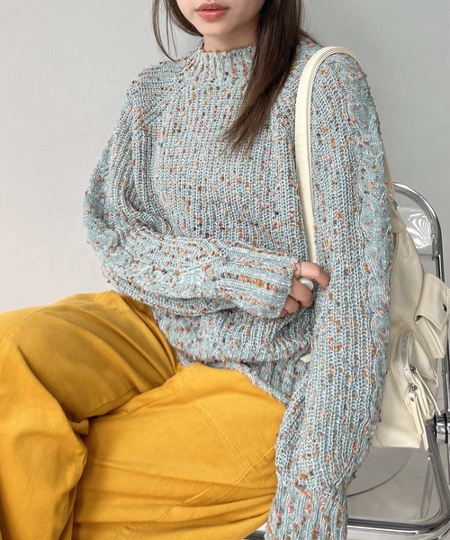 AS KNOW AS（アズノゥアズ） ニット セーター カラフルネップ