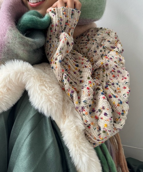 AS KNOW AS（アズノゥアズ） ニット セーター カラフルネップ