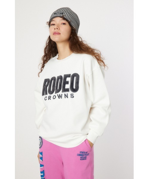 RODEO CROWNS WIDE BOWL トレーナー スウェット フェイクファーロゴ