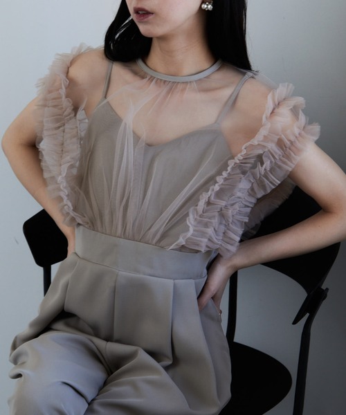 MAISON BREEZE オールインワン 「MAISON BREEZE」チュールフリル