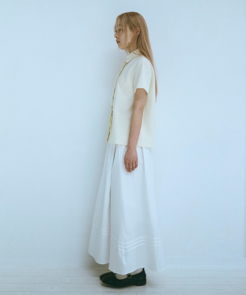 ブラウス シャツ ROUND COLLAR FRILL SHIRT / ラウンドカラーフリルシャツ レディース FEKETE ブラウス シャツ ROUND COLLAR FRILL SHIRT / ラウンド