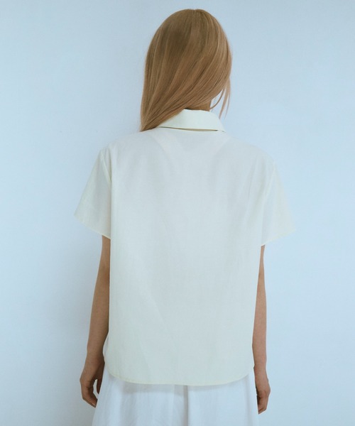 FEKETE ブラウス シャツ ROUND COLLAR FRILL SHIRT / ラウンド