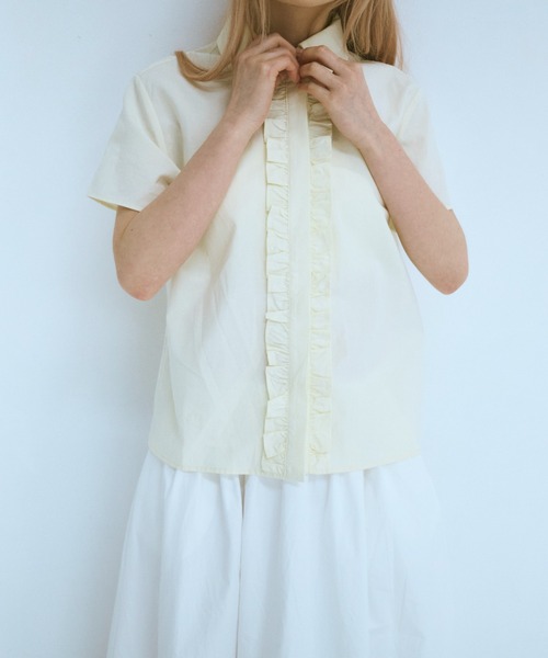 ブラウス シャツ Ruffle Doll Collar Shirt レディース les fees love filles ブラウス シャツ Ruffle Doll Collar