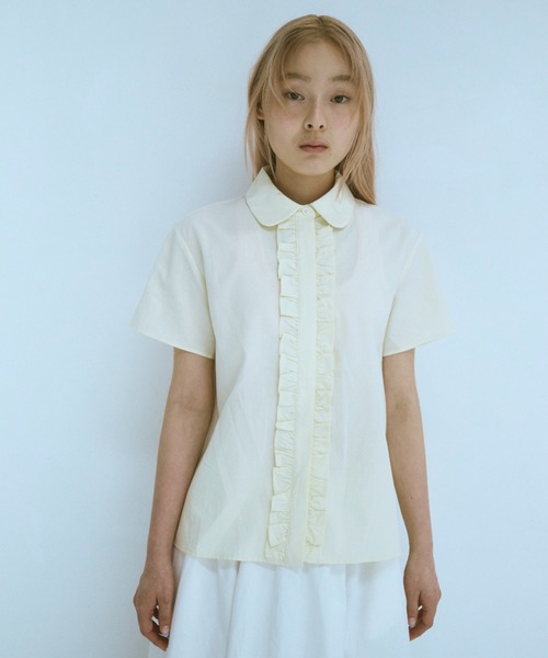 fekete フリルラウンドカラー ブラウス FEKETE ブラウス シャツ frill round collar blouse / フリル
