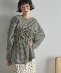 tシャツ フリルビスチェセットルーズフィットロ...の詳細画像5