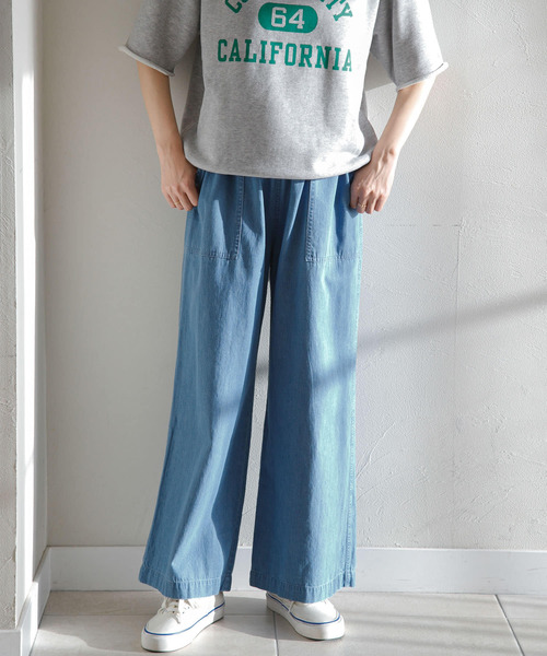 デニムブルー ベイカーイージーパンツ サイズ36 URBAN RESEARCH Sonny Label（アーバンリサーチサニーレーベル