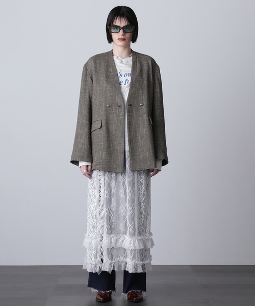 ROSE BUD ジャケット ノーカラージャケット (CREOLME)COLLARLESS