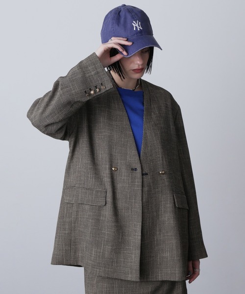ROSE BUD（ローズバッド） ジャケット ノーカラージャケット (CREOLME