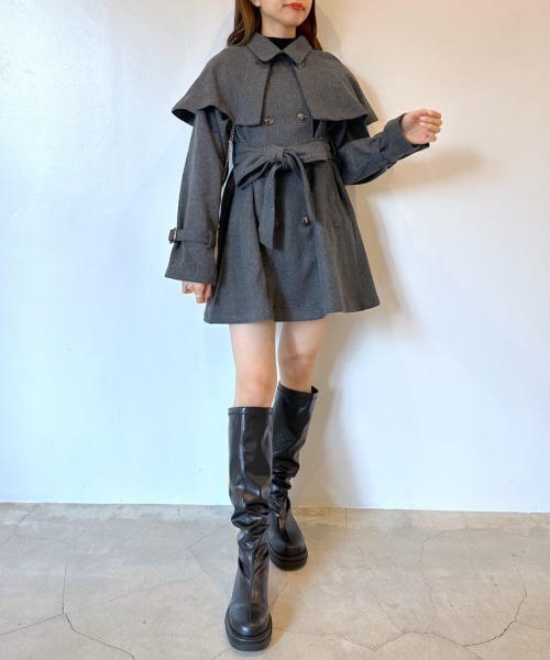 「OLIVE des OLIVE」 ステンカラーコート FREE ベージュ レディース_画像3