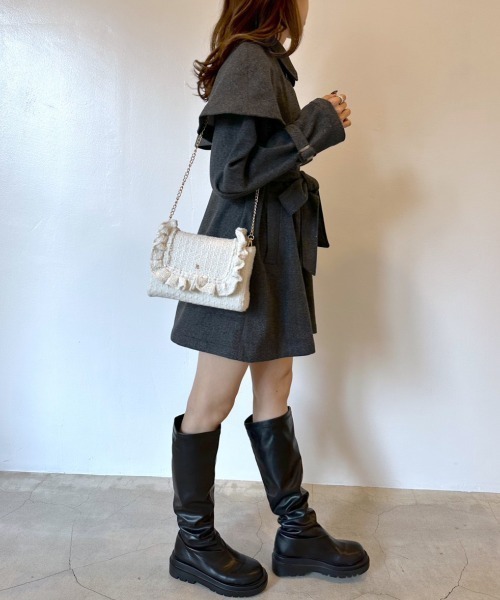 「OLIVE des OLIVE」 ステンカラーコート FREE ベージュ レディース_画像4